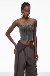 Carita Deconstruct Fermuarlı Kot Üst